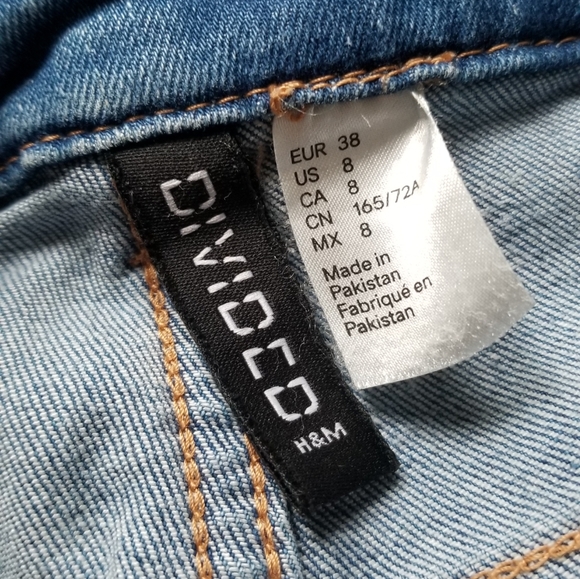 "Divided" Highwaisted Skinny Overalls - Picture 2 of 4